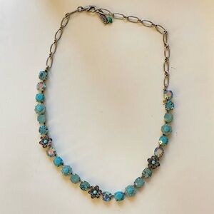 MARIANA Blue Crystal Jeweled Necklace